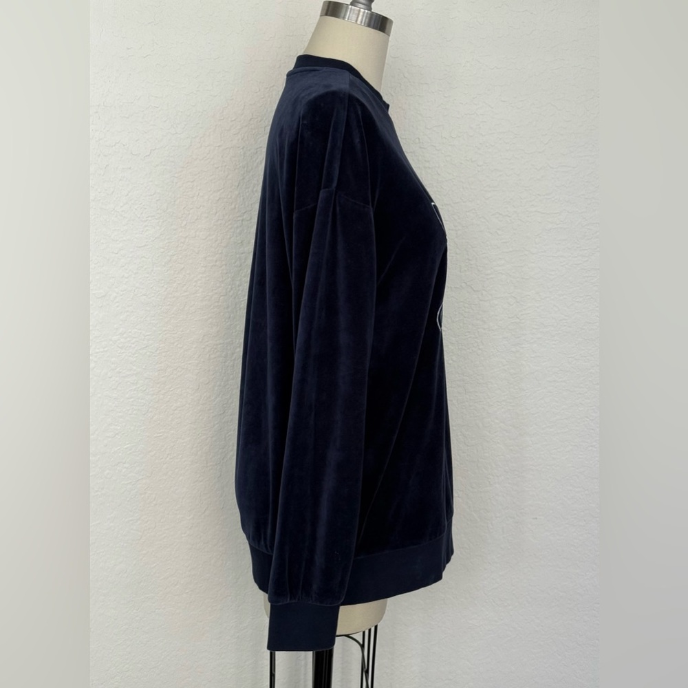 Adidas Navy Velvet Crewneck - Picture 4 of 13